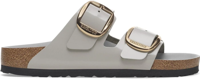 Birkenstock Arizona Big Buckle Naturleder Lack high shine stone coin (Damen)