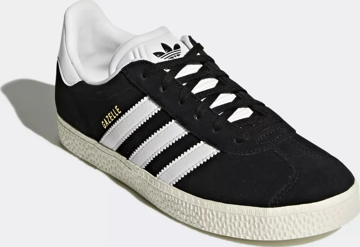 adidas Gazelle core black/footwear white/gold metallic (Junior)