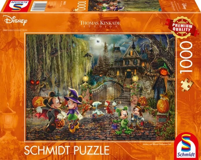 Schmidt Spiele Thomas Kinkade Studios: Disney Dreams Collection - Mickey & Minnie Halloween Fun (1000 Teile) Image