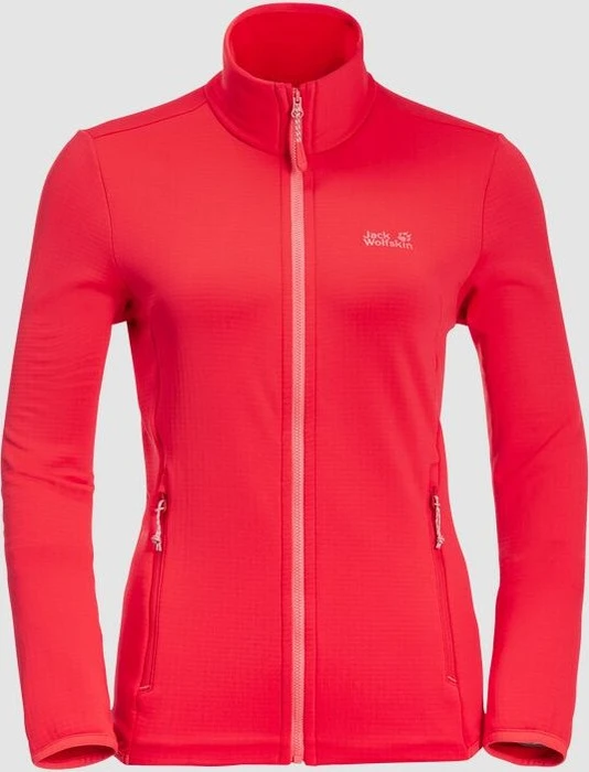 Jack Wolfskin Peak Grid Fleece Jacke tulip red (Damen)