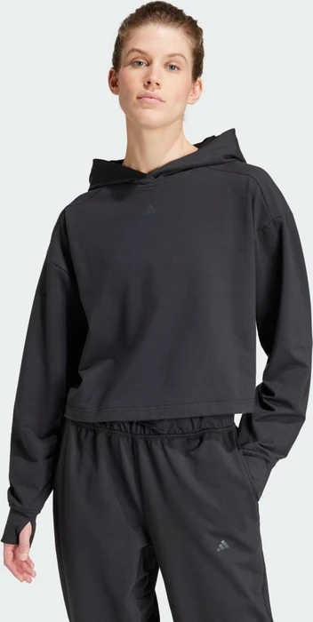 adidas Power Loose Fit Back-Ventilation Hoodie schwarz (Damen)