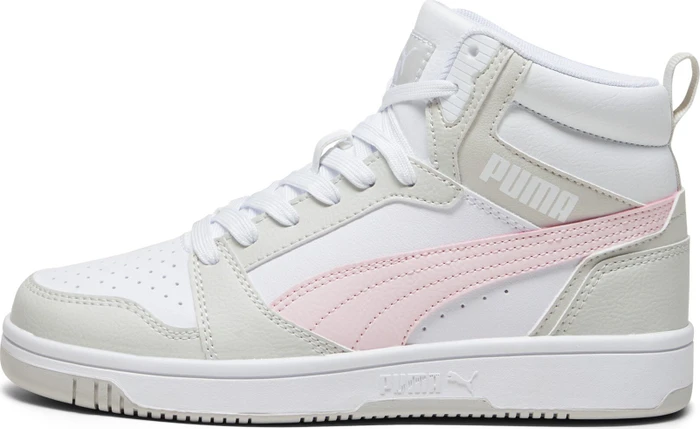 Puma Rebound V6 Mid puma white/frosty pink/sedate gray (Junior)