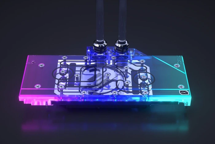 Alphacool Eisblock Aurora Acryl GPX-A AMD Radeon RX 6700XT MERC 319 mit Backplate