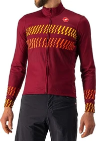 Castelli Unlimited Thermal Trikot langarm bordeaux/goldenrod/orange (Herren)