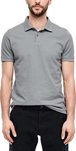 s.Oliver Baumwollpiqué Poloshirt kurzarm anthrazit (Herren)