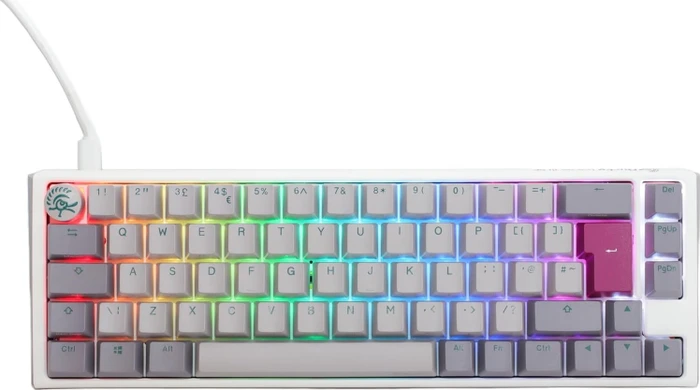 Ducky One 3, Mist Grey, SF, PBT, LEDs RGB, MX RGB ERGO CLEAR, USB, UK