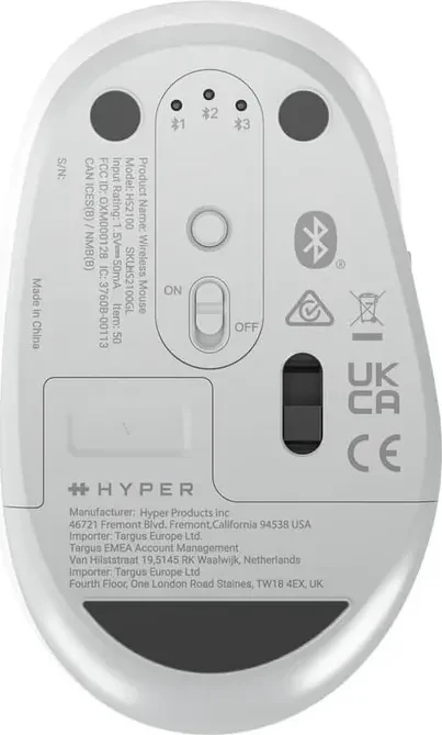 Targus HyperSpace Bluetooth Mouse weiß, Bluetooth