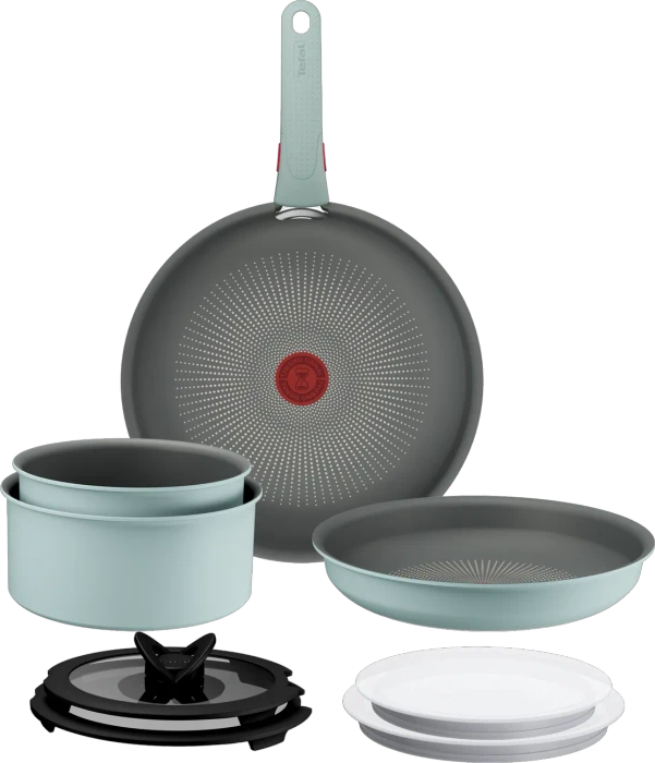 Tefal L80290 Halo Colors Kochgeschirr-Set, 9-tlg.
