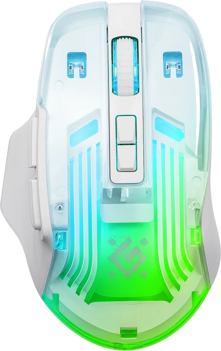 Defender Astro Elite GM-056 Wireless Gaming Mouse transparent/weiß, USB