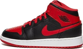 Nike Air Jordan 1 Mid black/white/fire red (Junior)