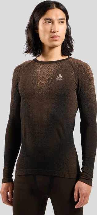 Odlo POW Blackcomb Baselayer Rundhals Funktionsshirt langarm fudge (Herren)