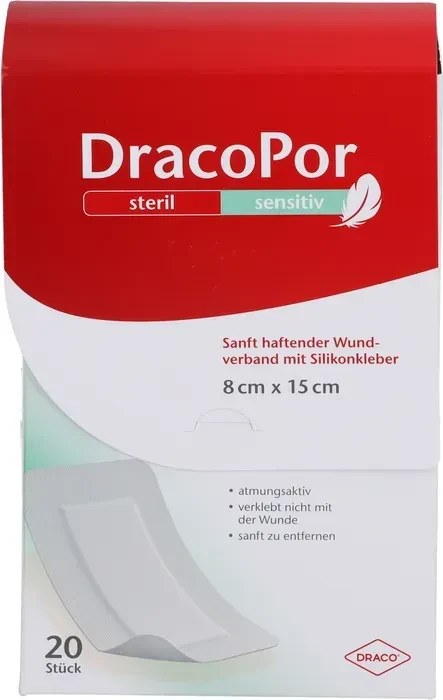 Dr. Ausbüttel DracoPor Sensitiv steriler Wundverband, 8 x 15cm, 20 Stück