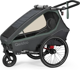 Qeridoo Kidgoo 1 Fahrradanhänger ivy green (Modell 2023)