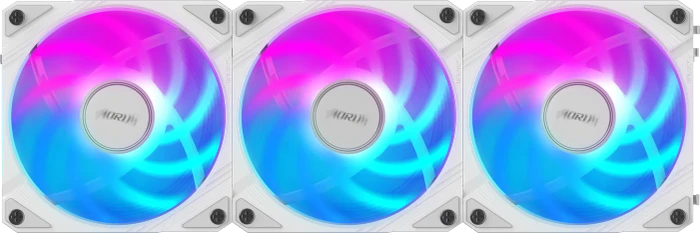 GIGABYTE AORUS EZ Chain Fan 120 Ice, weiß, 120mm, 3er-Pack