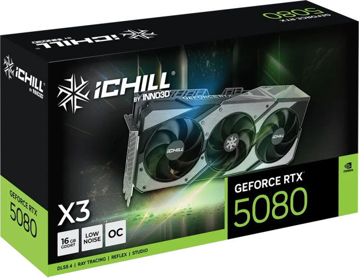 INNO3D GeForce RTX 5080 iCHILL X3 V2, 16GB GDDR7, HDMI, 3x DP
