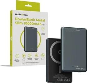 Mobile Origin Powerbank Metal Slim Magsafe 10000mAh grau