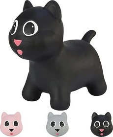 Hoppimals Hüpftier Katze schwarz mit Pumpe