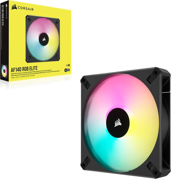 Corsair AF Series iCUE AF140 RGB Elite, schwarz, 140mm