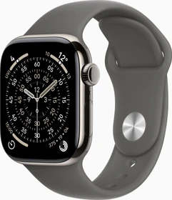 Apple Watch Series 11 (GPS + Cellular) 42mm Titan natur mit Sportarmband M/L steingrau