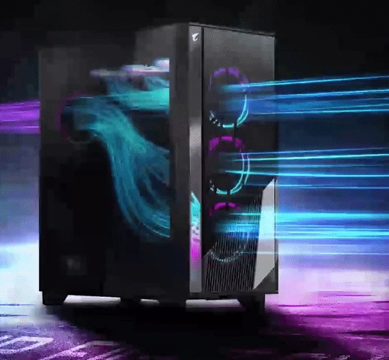 GIGABYTE AORUS C500 Glass, Glasfenster