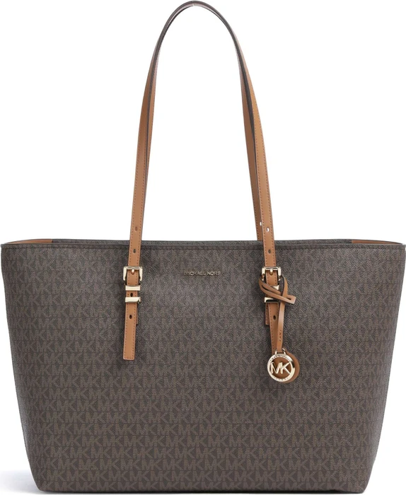 Michael Kors Quinn Large Signature Leder Shopper brown/acorn
