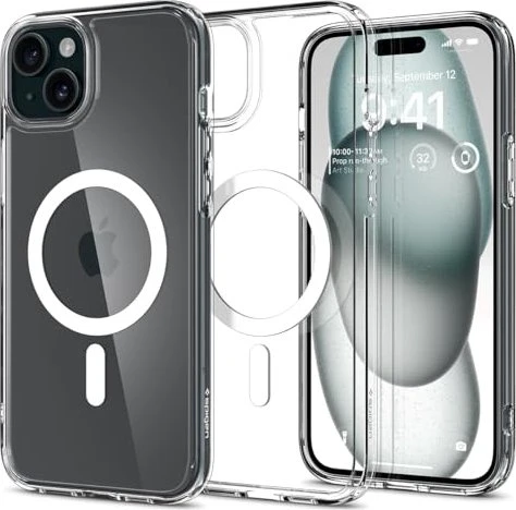 Spigen Ultra Hybrid (MagFit) für Apple iPhone 15 Plus weiß