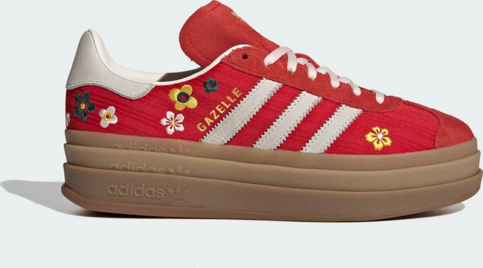adidas Gazelle Bold better scarlet/off white/eqt yellow (Damen)