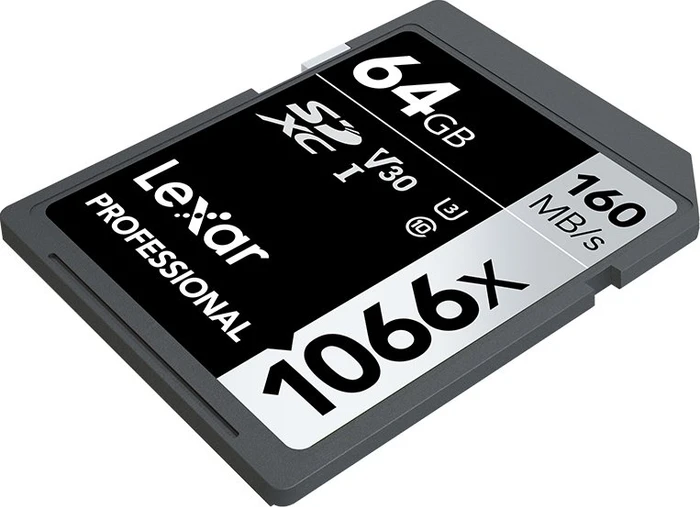 Lexar Professional 1066x Silver Series R160/W70 64GB, UHS-I U3, Class 10