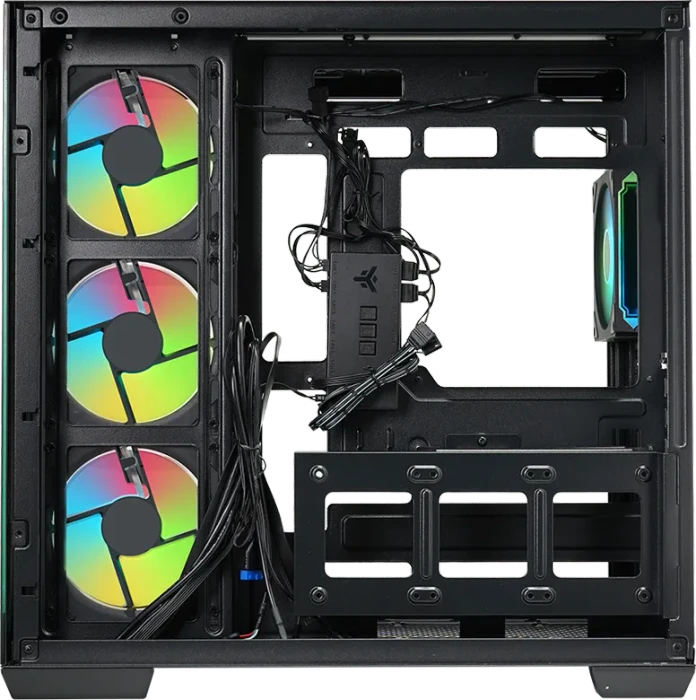 iTek Dark Cave Aku Black, Glasfenster
