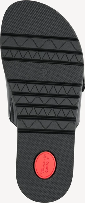 Tamaris Lederpantolette schwarz (Damen)