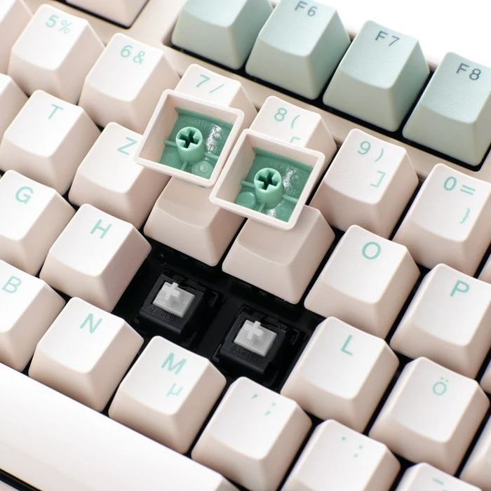 Ducky One 3 TKL PBT, Matcha, grün/weiß, MX SPEED Silver, USB, DE