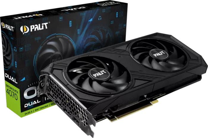 Palit GeForce RTX 4070 Dual OC, 12GB GDDR6X, HDMI, 3x DP