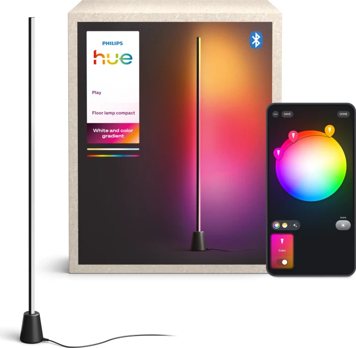 Philips Hue Play Floor White and Color Gradient LED Stehleuchte schwarz