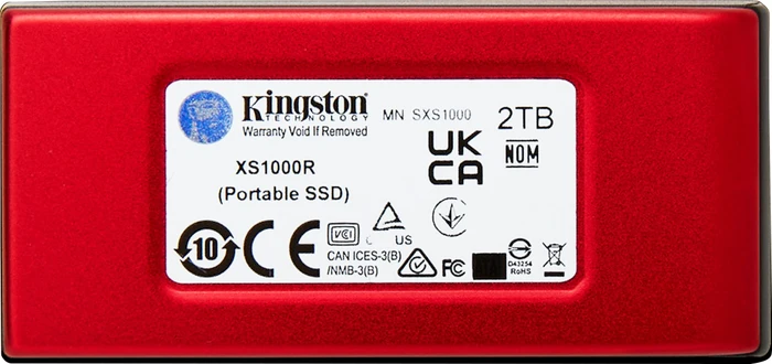Kingston XS1000 Portable SSD, rot, 2TB, USB-C 3.1
