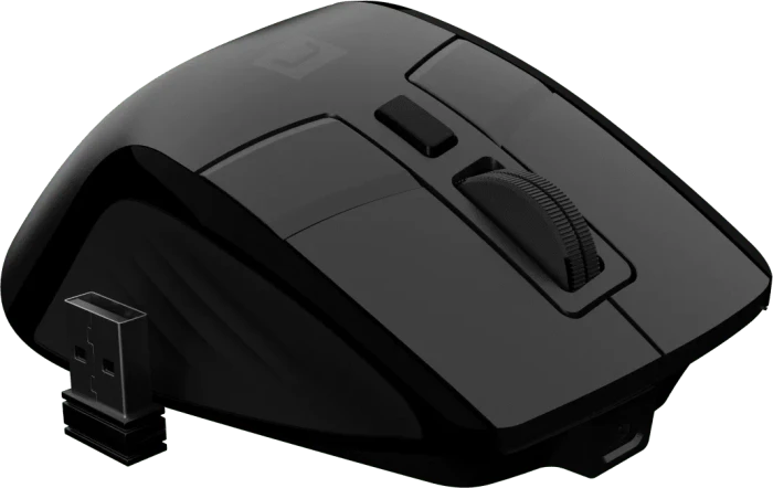 Natec Jaguar Pro Semi-Vertical Progammable Wireless Mouse schwarz, USB/Bluetooth