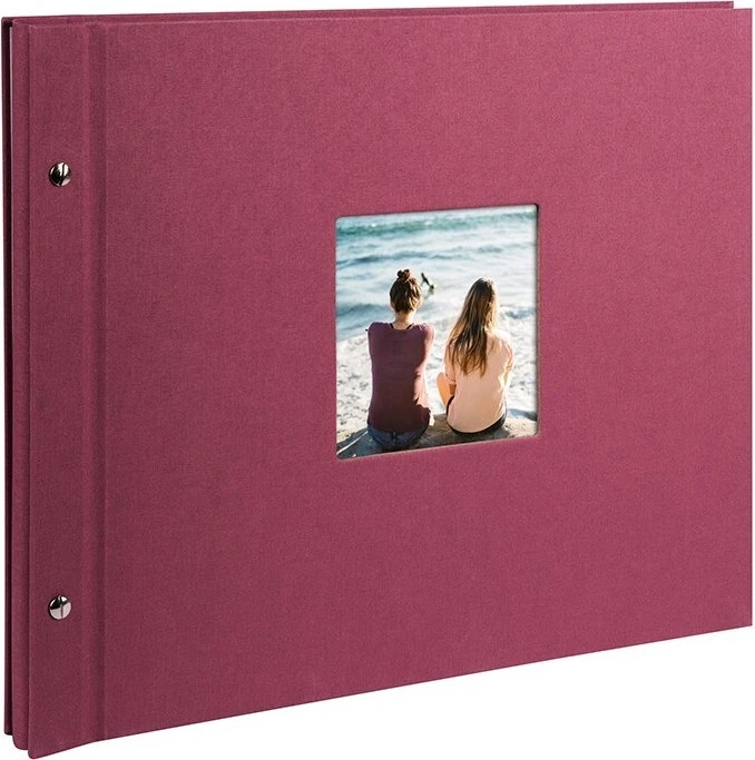 Goldbuch Schraubalbum Bella Vista Trend 39x31 schwarze Seiten fuchsia