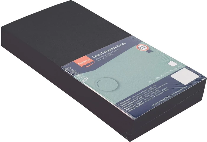 Vaessen Creative Leinenkarton, 270x135mm, schwarz, 100 Blatt