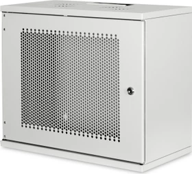 Digitus Professional SoHo-Line Wandschrank 9HE, unmontiert, Sicherheitsglastür, IP2X, grau, 400mm tief