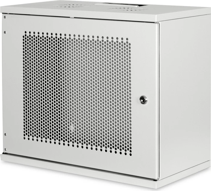 Digitus Professional SoHo-Line Wandschrank 9HE, unmontiert, Sicherheitsglastür, IP2X, grau, 400mm tief