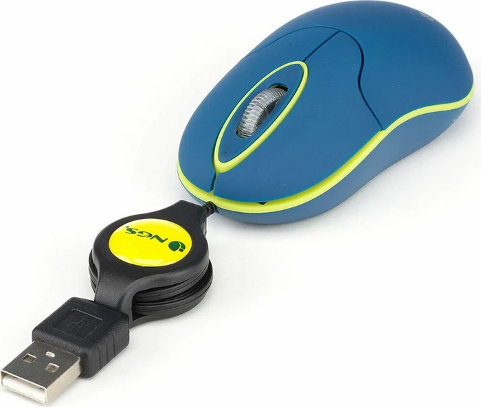 NGS Sin Laptop Mouse with Retractable Cable blau, USB