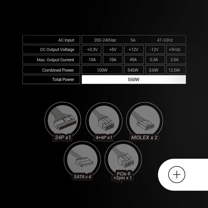 Mars Gaming MPB550SI schwarz 550W, ATX 2.4