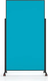 Magnetoplan Moderationstafel VarioPin, mobile Pinnwand mit türkisen Filz, schwarz/türkis, 100x180cm