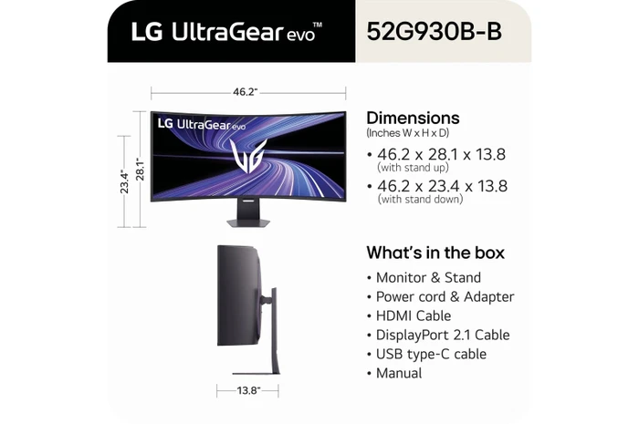 LG UltraGear evo G9 52G930B-B, 52"