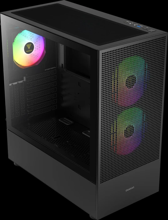 Gamdias Talos M3 Mesh, schwarz, Glasfenster