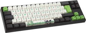 Ducky Miya Pro Panda Edition PBT, schwarz, Tasten weiß/grün, LEDs weiß, MX SPEED Silver, USB, DE