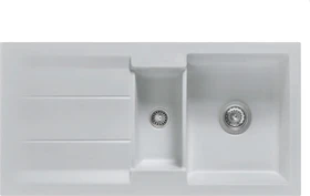 systemceram Genea 100 Einbau Becken reversibel mit Ablauffernbedienung alu
