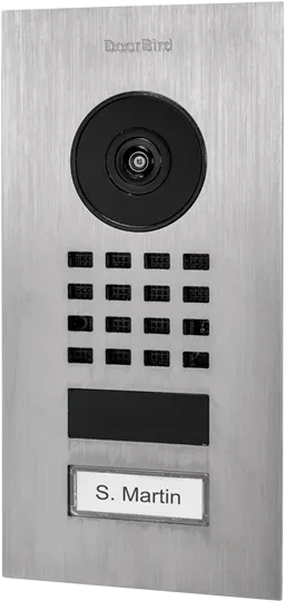 DoorBird D1101V IP Video-Türsprechanlage, Edelstahl V2A, gebürstet, Unterputz