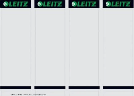 Leitz beschriftbare Ordner-Rückenschilder kurz/breit, grau, 100 Blatt/400 Stück