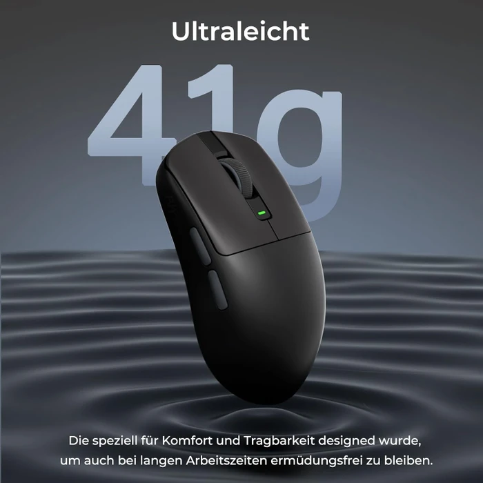 RK Royal Kludge M30 Wireless Gaming Mouse, schwarz/grau, USB/Bluetooth
