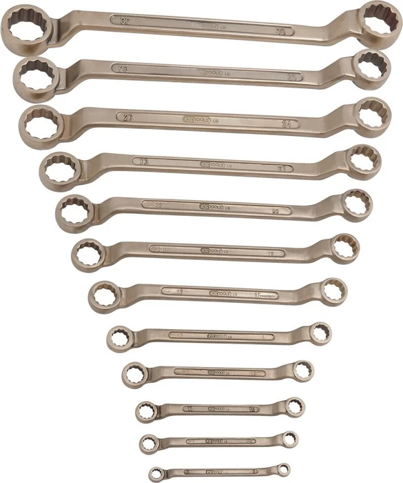 KS Tools BRONZEplus Doppelringschlüssel funkenfrei Schraubenschlüsselsatz, 12-tlg.